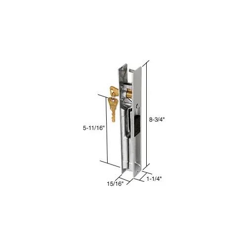 CRL C1050 Keyed Handle Set - 5-11/16" Screw Holes Aluminum