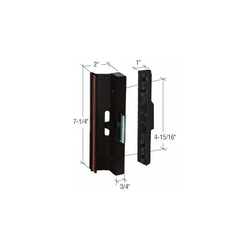 CRL C1106 Black Clamp - Style Surface Mount Handle 4-15/16" Screw Holes