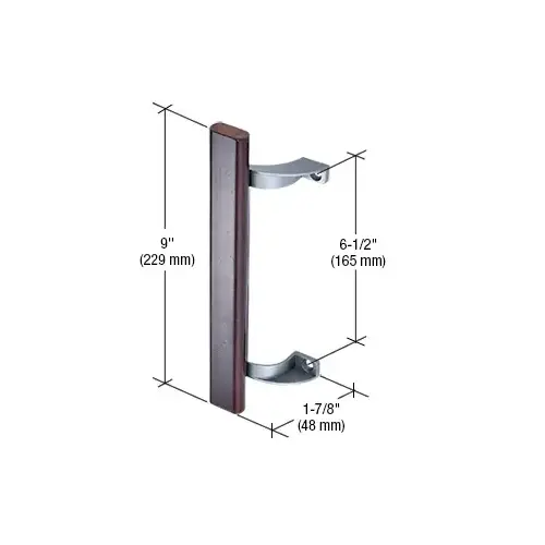 CRL C1189 Gray Wood/Aluminum Inside Pull 6-1/2" Screw Holes