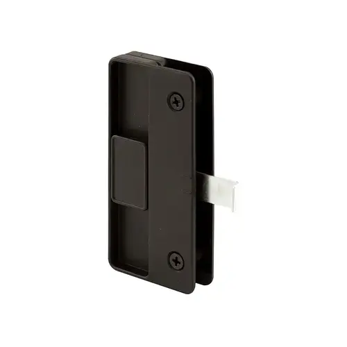 FHC A177 Sliding Screen Door Latch And Pull - 3" Hole Center - Black Plastic With Steel Latch - Mortise Install (Single Pack)