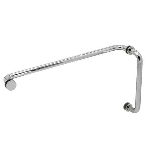 FHC TBR8X18CH 8" Pull 18" Towel Bar Combo With Metal Washers - Polished Chrome