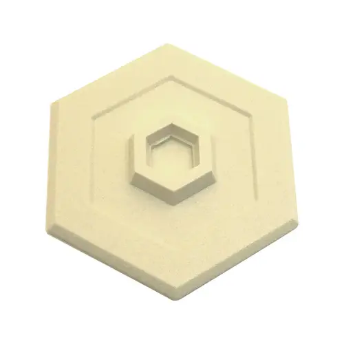 FHC U9140B 5" Hexagon Ivory Wall Protector - pack of 5