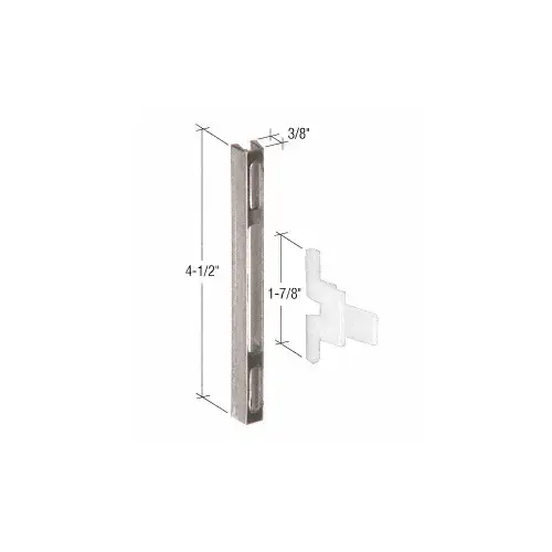 Prime-Line A140 Sliding Screen Door Latch and Strike with 4-1/2" Screw Holes for International Doors Zinc