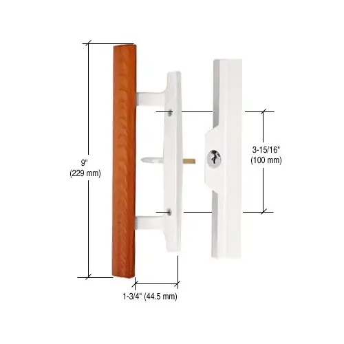 Prime-Line C1316 White Sliding Glass Door Handle - Keyed