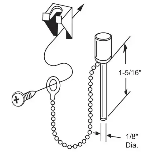 Brixwell 16-431 Security Burglar Pin nite Lock Night Lock (4) Screws & Bracket Included