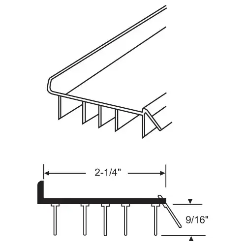 Brixwell 19-447-36 36in Brown Door Sweep for 2-1/4 Door