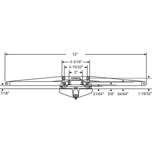 Brixwell 29-156-3 Awning Operator Single Pull white Handle Sold seperately 12in Length
