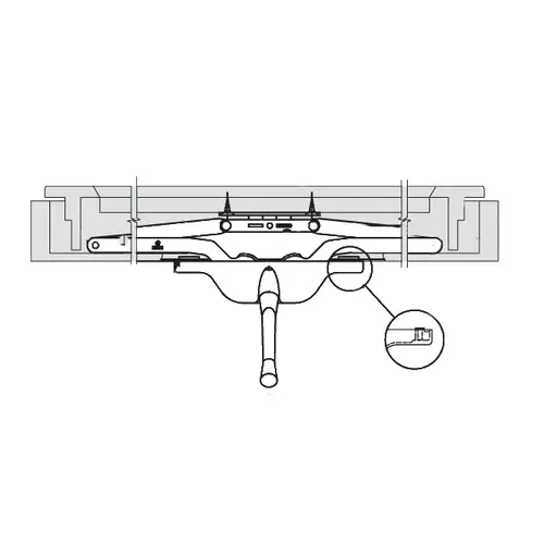 Brixwell 29-181-3 Awning Scissors Arm Operator white Handle Sold Seperately awO-301-Wh32 rear Mount