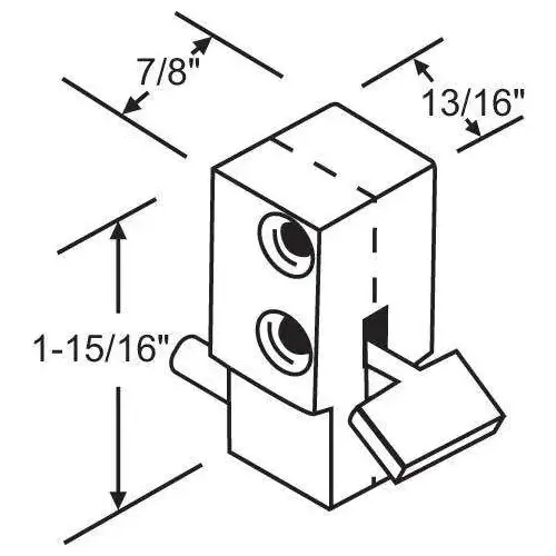 Brixwell 900-8734b Patio Door Lock Black Step Down Type PDS 2 BK