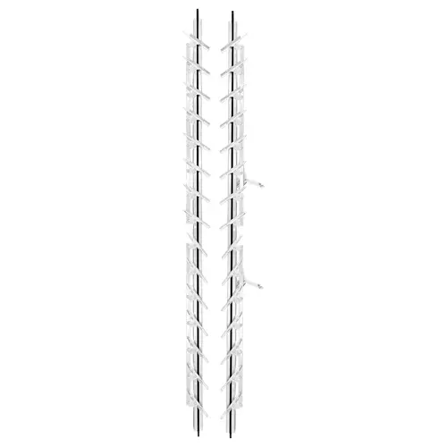 Brixwell JS54 Jalousie Strip Hardware 54" Length 15 Blades Aluminum Pair