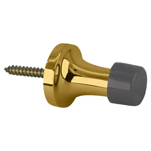 Deltana BDS125CR003 1-3/8" Baseboard Door Bumper, Solid Brass in PVD Polished Brass