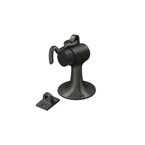 Deltana SAHF358U10B Floor Mount Bumper w/ Holder, Solid Brass in Oil-rubbed Bronze