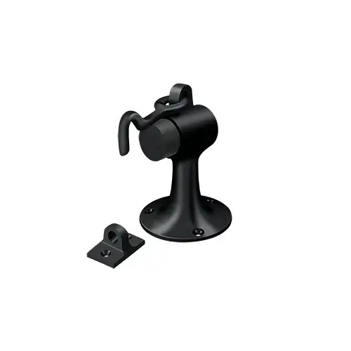 Deltana SAHF358U19 Floor Mount Bumper w/ Holder, Solid Brass in Paint Black