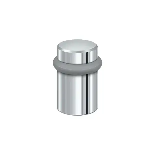 Deltana UFB5000U26 2" Height Round Universal Floor Bumper Polished Chrome