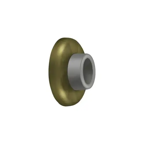 Deltana WB250U5 Wall Mount Concave Flush Bumper, 2-1/2" Diam. in Antique Brass