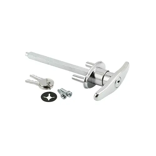FHC GD52169 Keyed T-Handle - 5/16" x 4-5/8" Square Shaft - Diecast Construction - Chrome (Single Pack)
