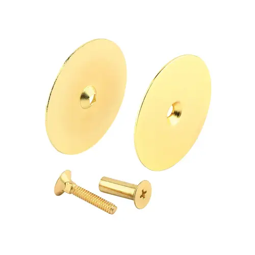 FHC U9516B 2-5/8" - Brass Plated Hole Filler Plate Door Knob - pack of 2