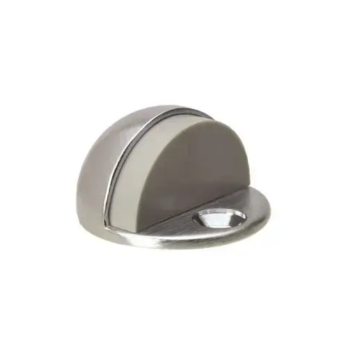 IVES FS13 US26D Floor Dome Stop, Heavy Duty Cast with Gray Bumper, Base 1-3/4 x 1" Height, 626/US26D Satin Chrome