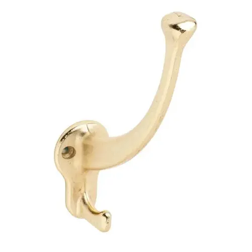 Ives Residential 575A3 Aluminum Coat and Hat Hook Bright Brass Finish