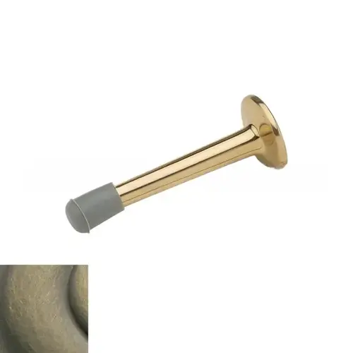 Baldwin 4055050 3-2/5" Wall Bumper Antique Brass Finish