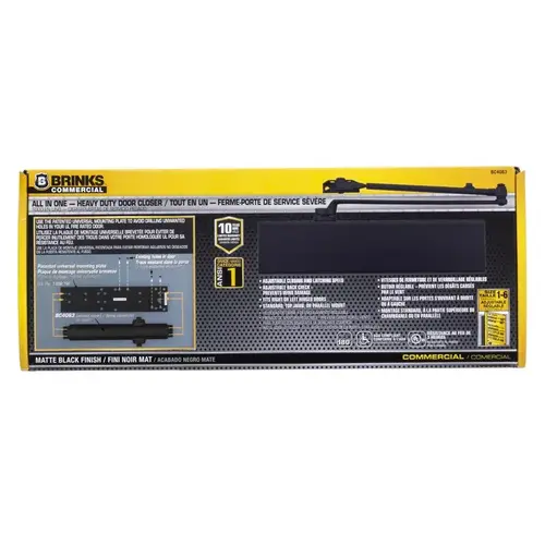 Brinks Commercial BC4063 Adjustable Door Closer Powder Coated Aluminum/Steel Hydraulic Grade 1 Powder Coated