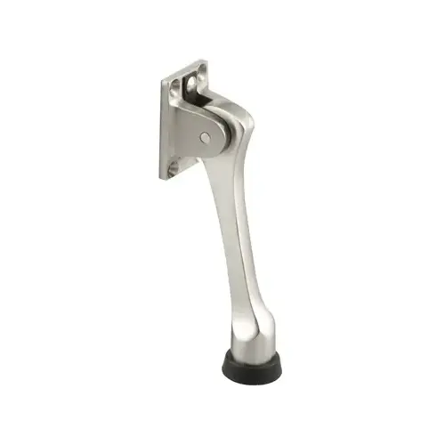 CRL J4571 Brushed Satin Chrome Door Mounted 4-1/2" Heavy-Duty Stop and Holder