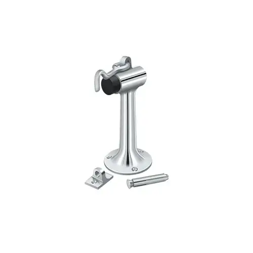 Deltana DSF630U26 Floor Mount, 6" Bumper w/ Hook in Polished Chrome