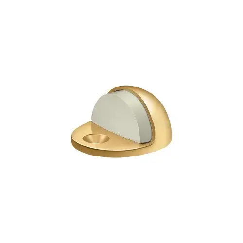 Deltana DSLP316CR003 Dome Stop Low Profile, Solid Brass in PVD Polished Brass