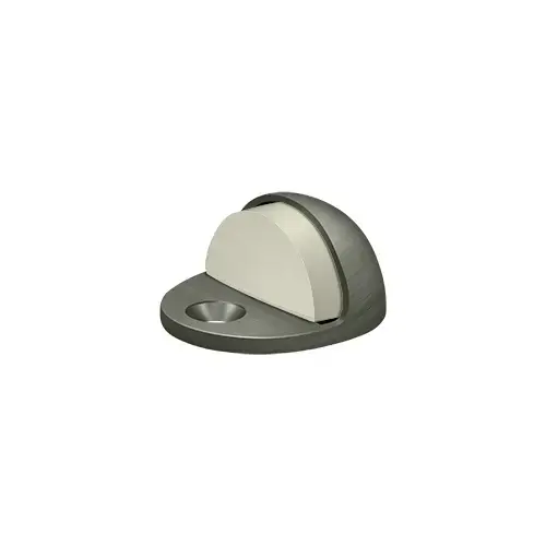 Deltana DSLP316U15A Dome Stop Low Profile, Solid Brass in Antique Nickel