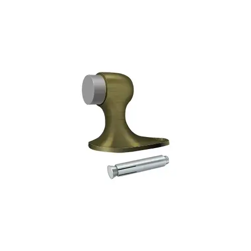 Deltana FDB218U5 Floor Door Bumper 2-1/8", Solid Brass in Antique Brass