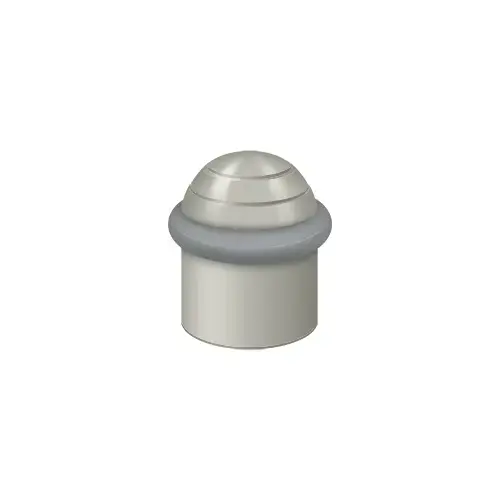 Deltana UFBD4505U15 Round Universal Floor Bumper Dome Cap 1-5/8", Solid Brass in Brushed Nickel