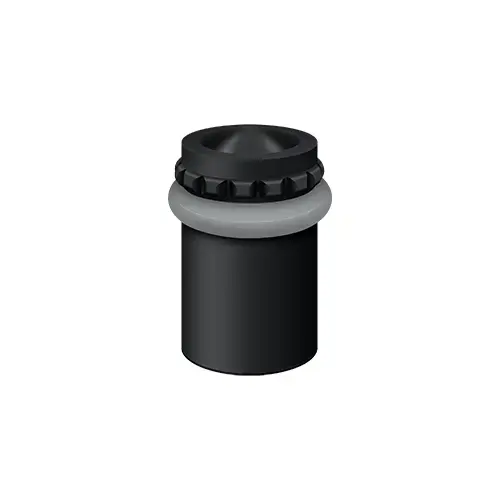 Deltana UFBP5000U19 Round Universal Floor Bumper Pattern Cap 2-1/8", Solid Brass in Paint Black