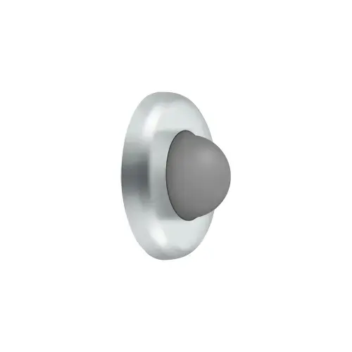Deltana WBC250U26 Wall Mount Convex Flush Bumper, 2-1/2" Diam. in Polished Chrome