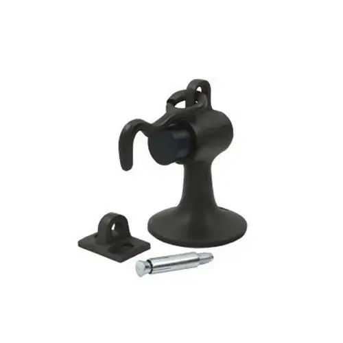 IVES FS446 US4 Solid Brass Floor Stop and Heavy Duty Holder with Masonry Mounting Satin Brass Finish