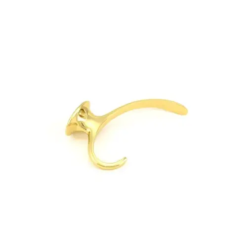 Ives Residential 574B3 Solid Brass Coat and Hat Hook Bright Brass Finish