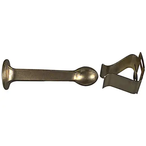 National Hardware N276634-XCP5 V228 3" Rigid Door Stop and Latch Brass Finish - pack of 5