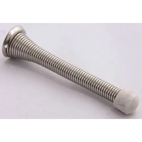 TAYMOR 25-4674N HEAVY DUTY SPRING DOORSTOP CHROME 3 3/4 INCH Satin Chrome
