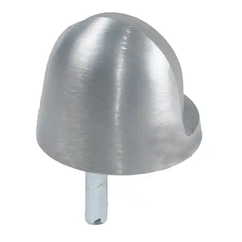 Trimco 1211622 Cast Universal Dome Stop with Low Rise Lip and High Rise Rubber Satin Black Finish