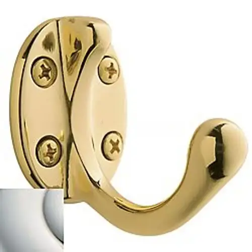 Baldwin 0782140 Costume Hook Bright Nickel Finish