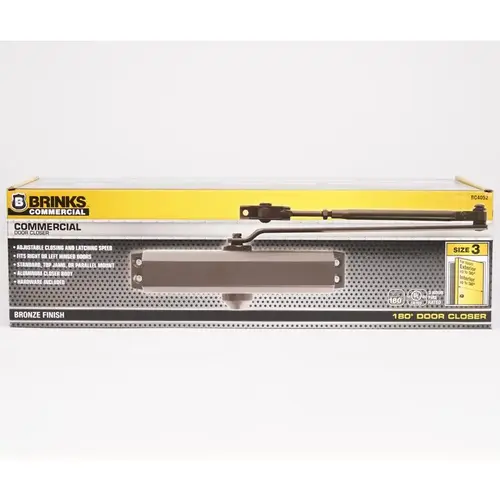 Brinks BC4052 Door Closer Oil Rubbed Bronze Steel Hydraulic Grade 1 Oil Rubbed Bronze