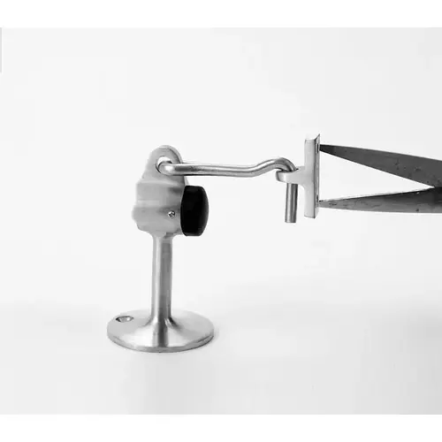 Don Jo 1473-626 3-7/8" Floor Stop with 2-1/4" Base Satin Chrome Finish