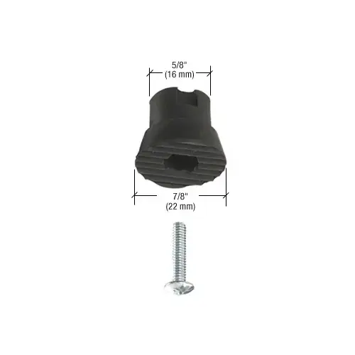 Prime-Line J4557 Door Mounted Stop and Holder Replacement Tip Black