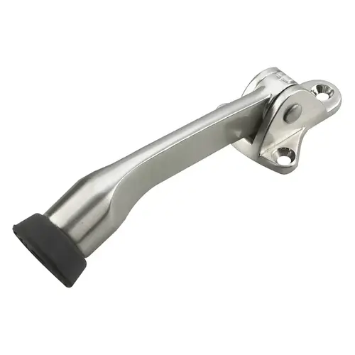 Onward 68NBR Flip-Down Door Stop, 5 in Projection, Metal, Brushed Nickel