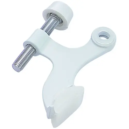 ProSource H20-B040W-PS Deluxe Hinge Pin Door Stop, 2-5/8 in Projection, Die-Cast Zinc & Plastic, White