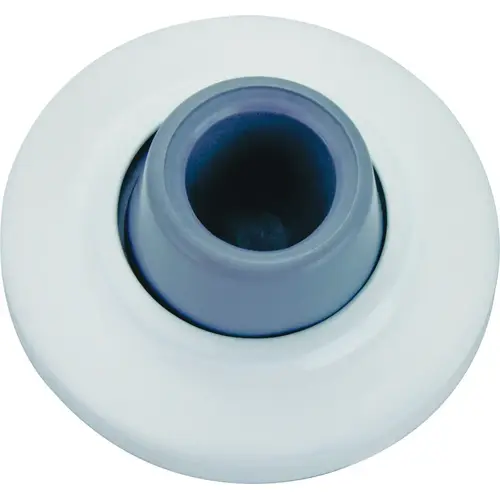 ProSource LR-005-WH-PS Door Stop, 2-1/2 in Dia Base, 2-1/2 in Dia Base x 1 in H Projection, Steel & Rubber