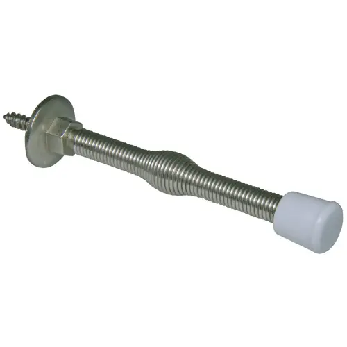 Ultra Hardware 61701 3 In. Satin Nickel Plastic Tip Spring Door Stop