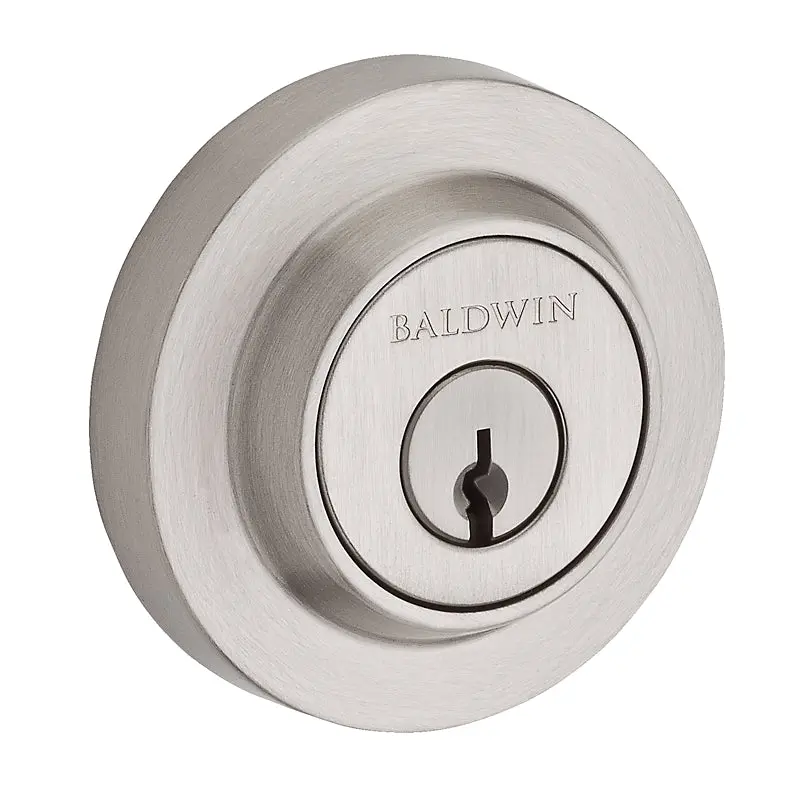 Baldwin Reserve Contemporary Round DeadboltSatin Nickel (150)