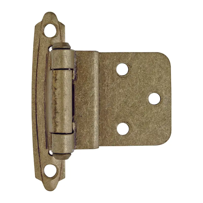 Semi Concealed 3/8" Inset HingeBurnished Brass