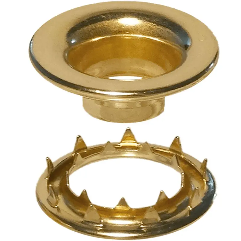 29/32" #7 Rolled Rim Grommet with Spur Washer 144 Sets Various ColorsNickel