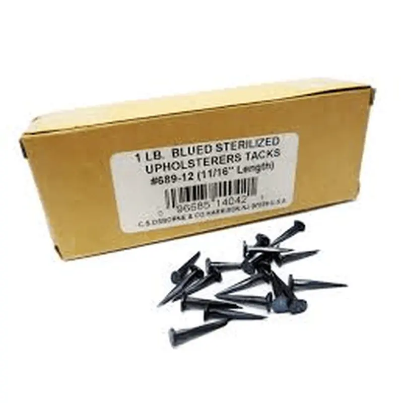 C.S. Osborne Blued Sterilized Upholstery Tacks - 3/8" 1lb/box